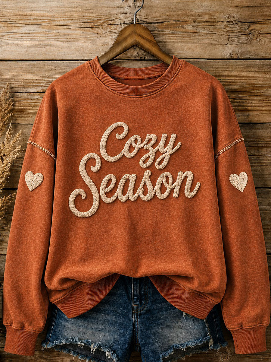 Women's Cozy Season Printed Sweatshirt
