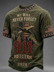 Men's We Will Never Forget 9 11 September 11 T-shirt