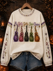 Women's Halloween “A GIRL'S GOTTA HAVE OPTIONS” Print Sweatshirt