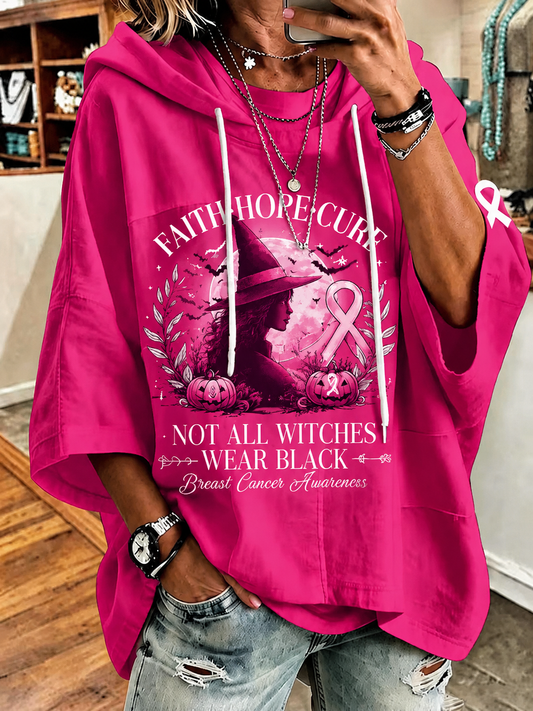 Women’s In October We Wear Pink Short-Sleeve Hoodie