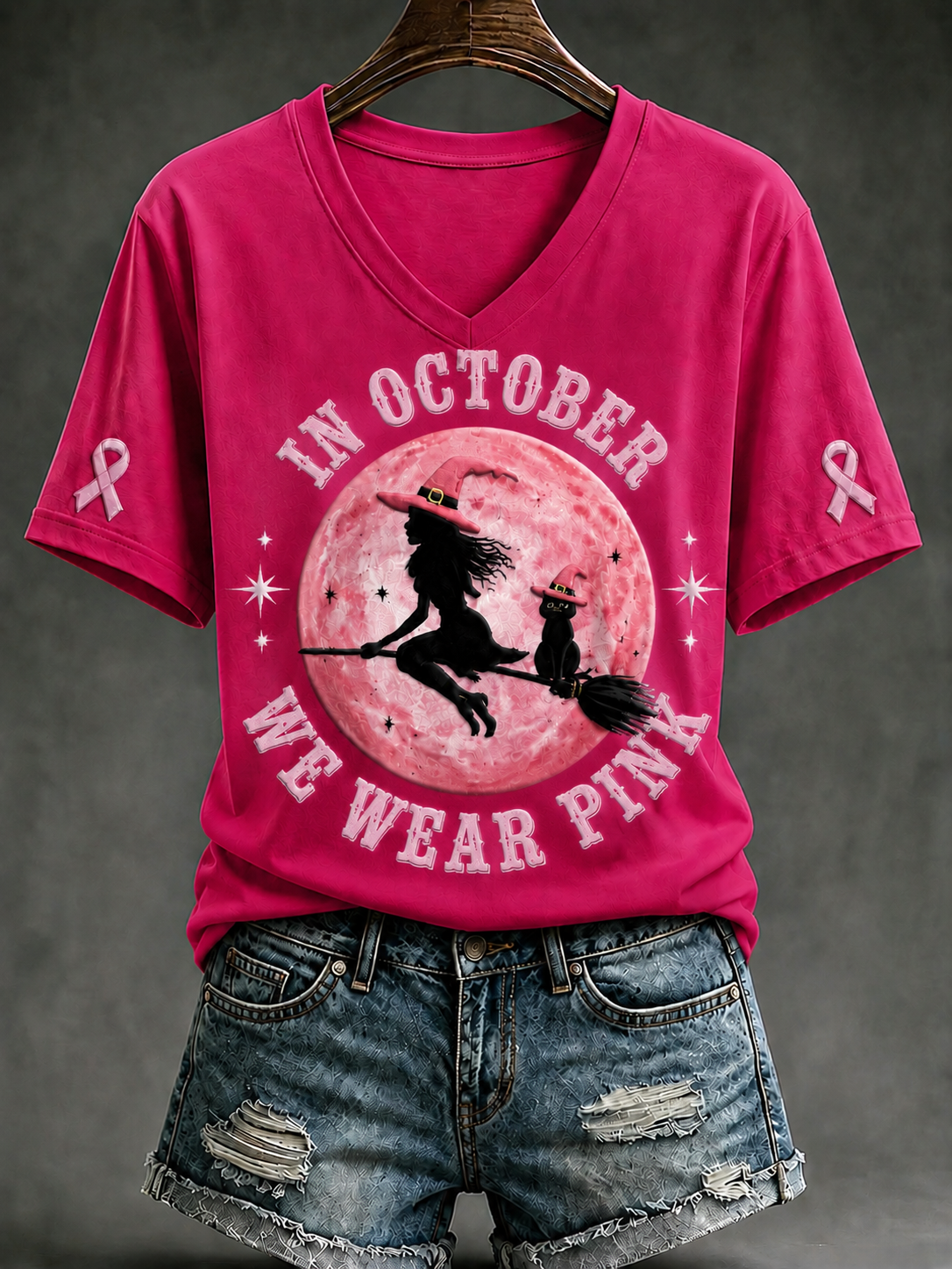 Women's In October We Wear Pink Short-sleeved T-shirt