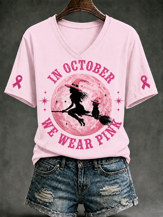 Women's In October We Wear Pink Short-sleeved T-shirt