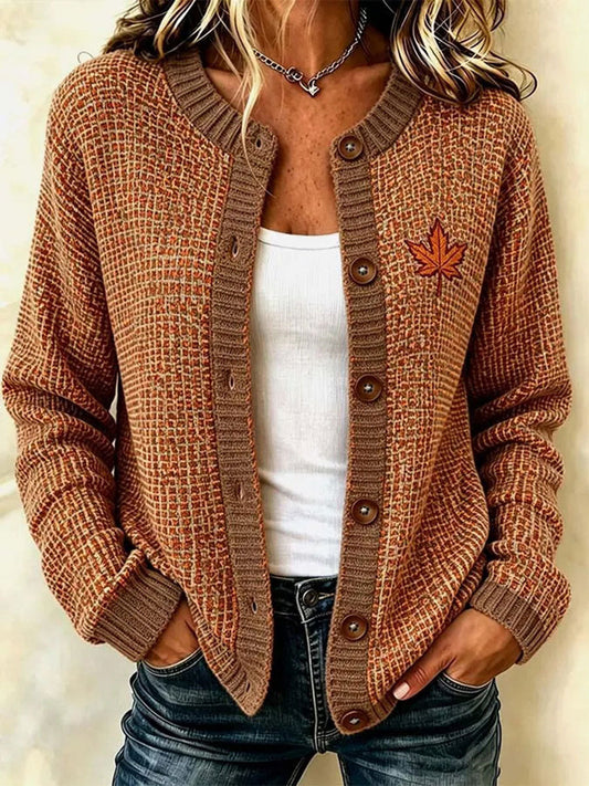 Women's Cozy Season Printed Casual Cardigan