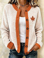Women's Cozy Season Printed Casual Cardigan