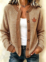 Women's Cozy Season Printed Casual Cardigan