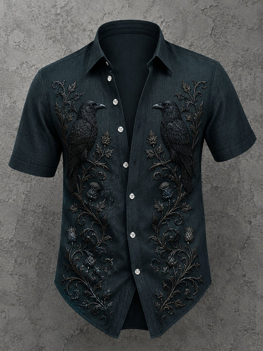 Men's Gothic Raven Shirt