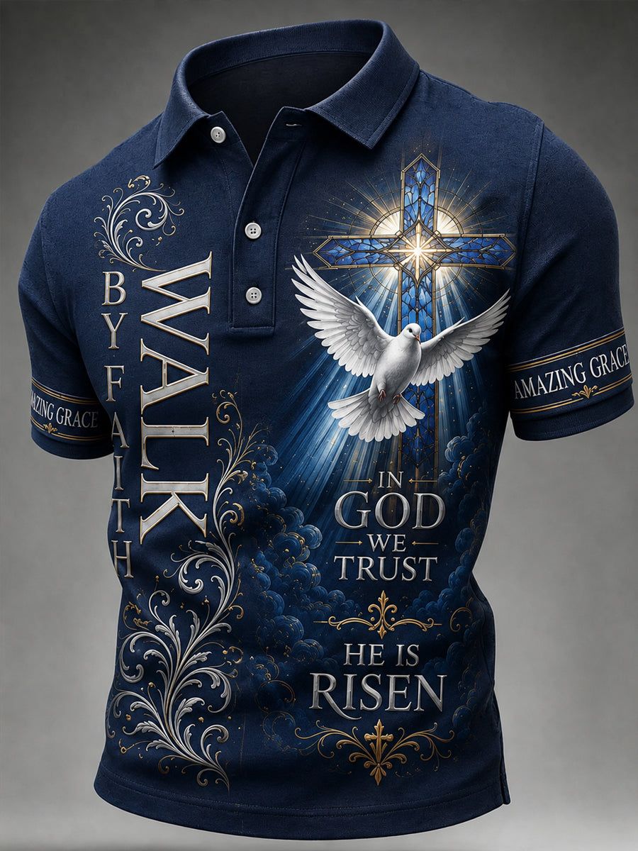 Men's Christian JESUS SAVES Cross Short Sleeve Top