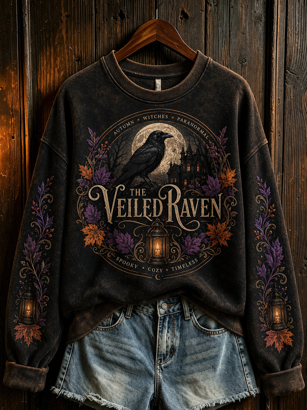 Women's Halloween Pattern Printed Rendering Color Causal  Sweatshirt