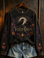 Women's Halloween Pattern Printed Rendering Color Causal  Sweatshirt