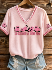 Women's in october we wear pink T-shirt