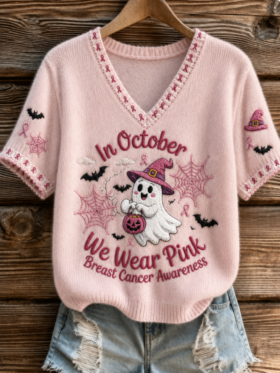 Women's in october we wear pink T-shirt