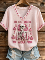 Women's in october we wear pink T-shirt