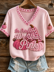 Women's in october we wear pink T-shirt