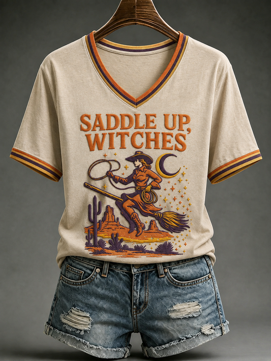 Women's Saddle Up Witches Short-sleeved T-shirt