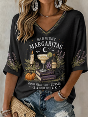 Women's Halloween print Waffle T-shirt