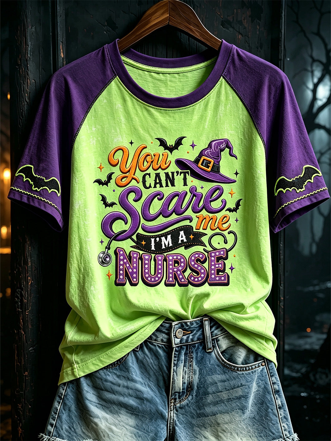 Women's Halloween Pattern Printed Casual Short Sleeve T-Shirt