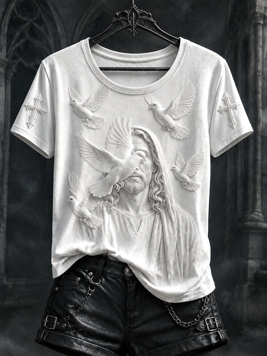 Women's Jesus White Dove Christian T-shirts