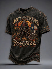 Men's Texas Halloween Printed T-shirt