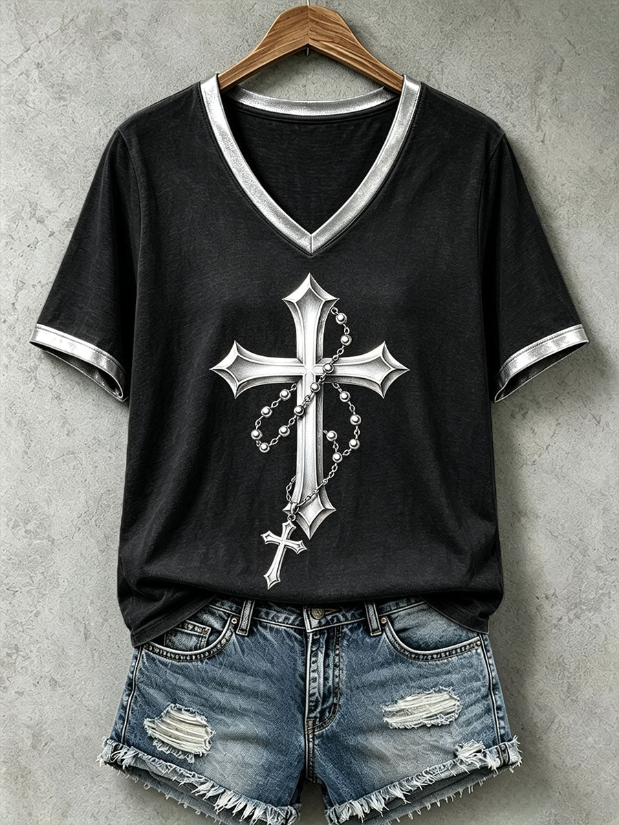 Women's Gothic Cross T-Shirt