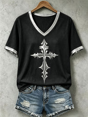 Women's Gothic Cross T-Shirt