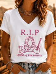Women's Famous Singer Memorial Short-sleeved T-shirt