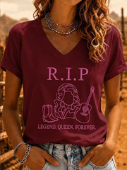 Women's Famous Singer Memorial Short-sleeved T-shirt