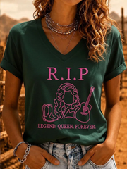 Women's Famous Singer Memorial Short-sleeved T-shirt