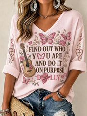 Women's FIND OUT WHO YOU ARE AND DO IT ON PURPOSE Waffle T-shirt