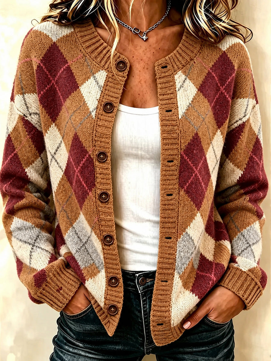 Women's Fall Art Print Casual Cardigan