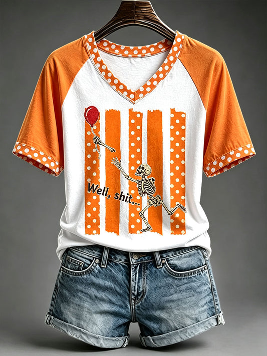 Women's Halloween Skull T-Shirt