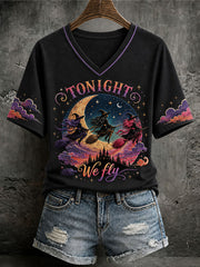 Women's "Tonight, We Fly" Halloween Fun T-shirt