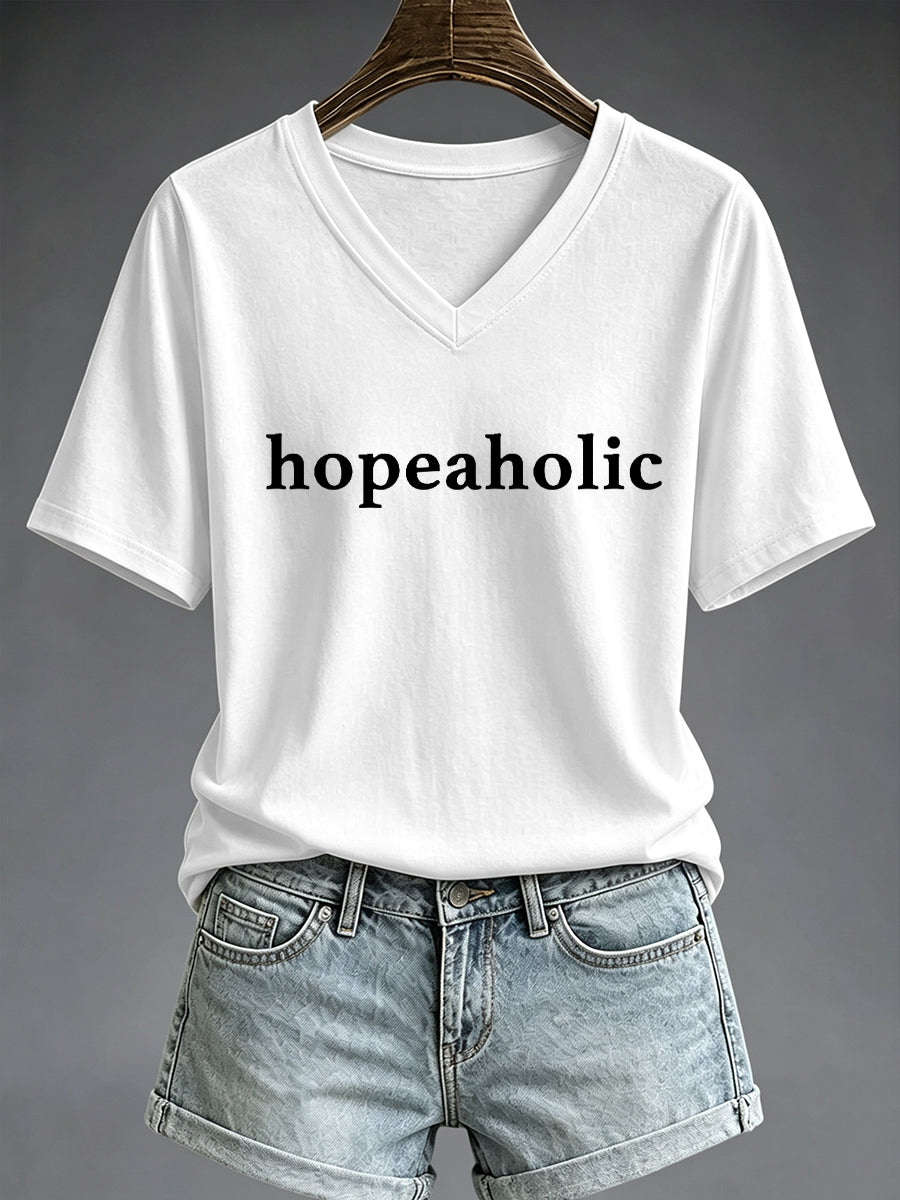 Women's Hopeaholic Print short-sleeved T-shirt