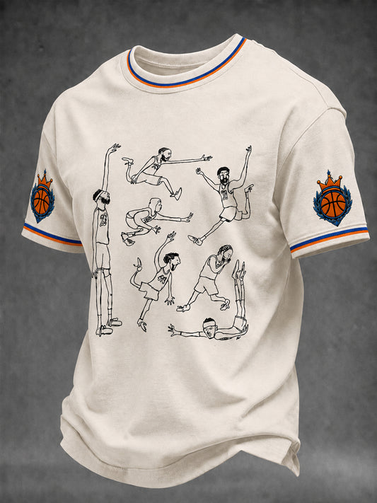 Men's Classic Basketball Fan Graphic Short Sleeve T-shirt