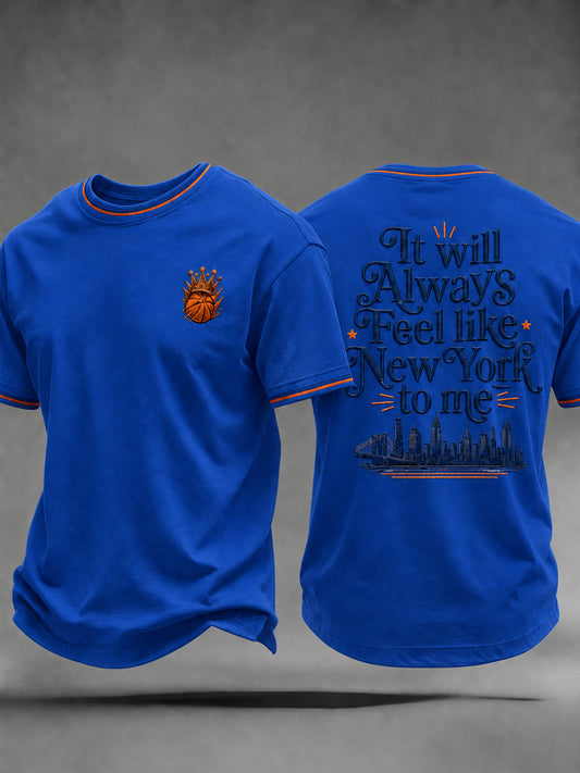 Men's Classic Basketball Fan Graphic Short Sleeve T-shirt
