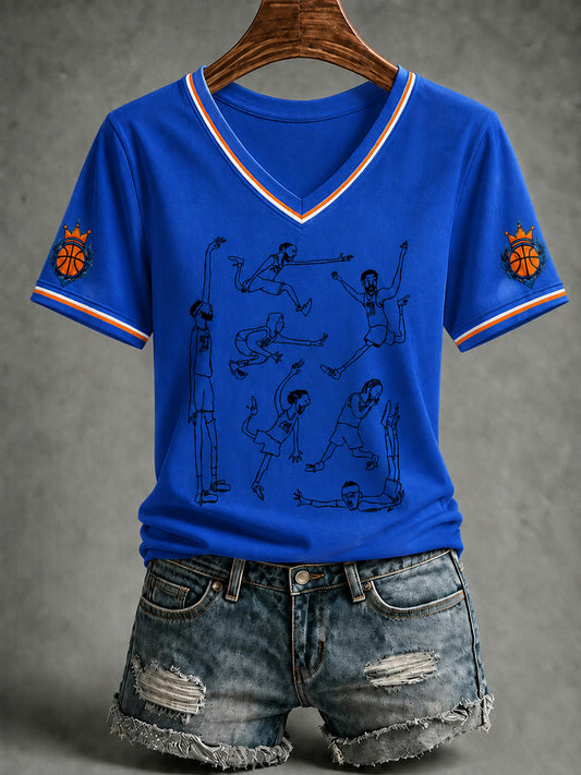 Women's Classic Basketball Fan Graphic Short Sleeve T-shirt