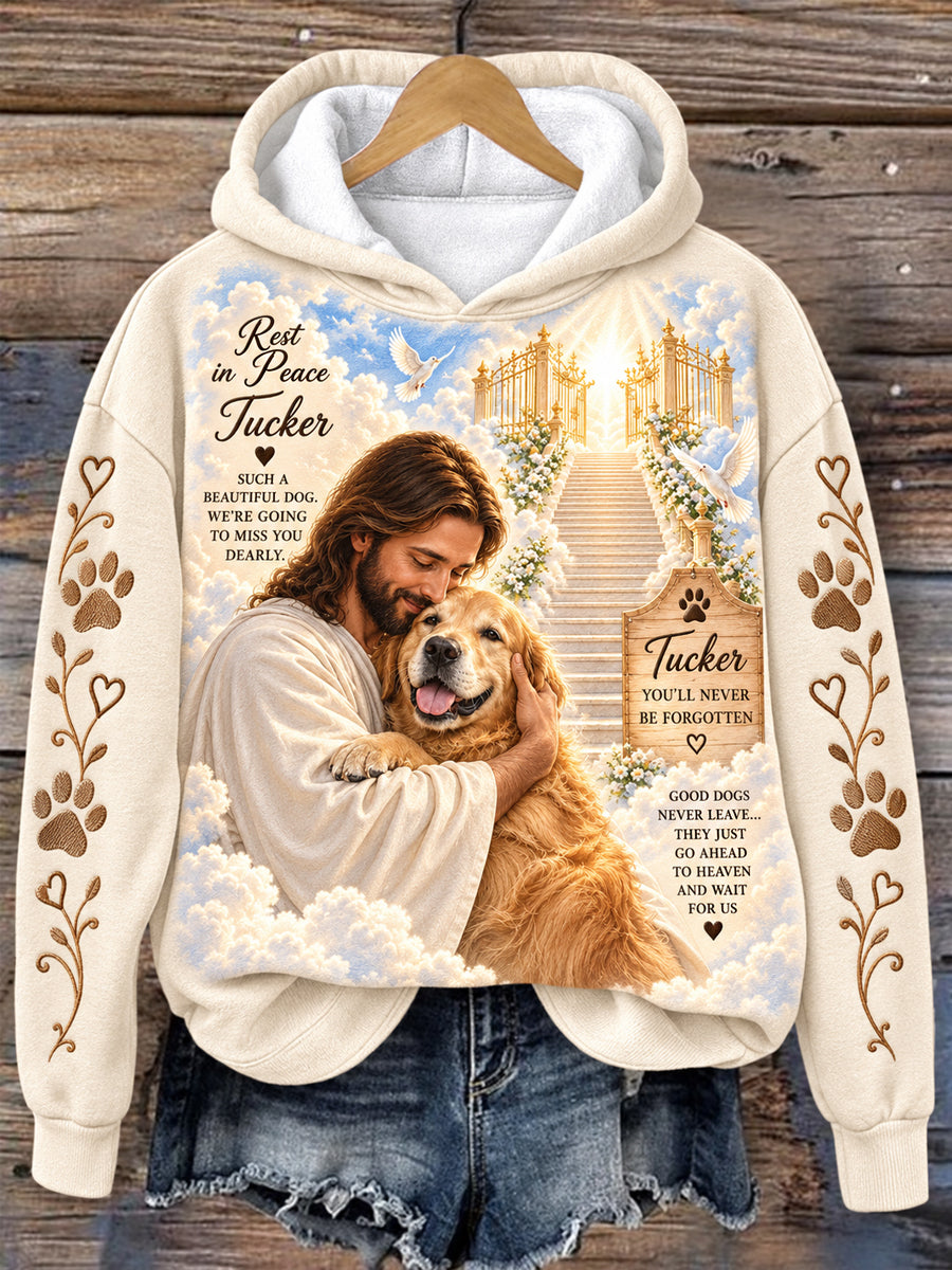 Women's Forever In Our Hearts Run Free Tucker Dog Lovers Hoodie