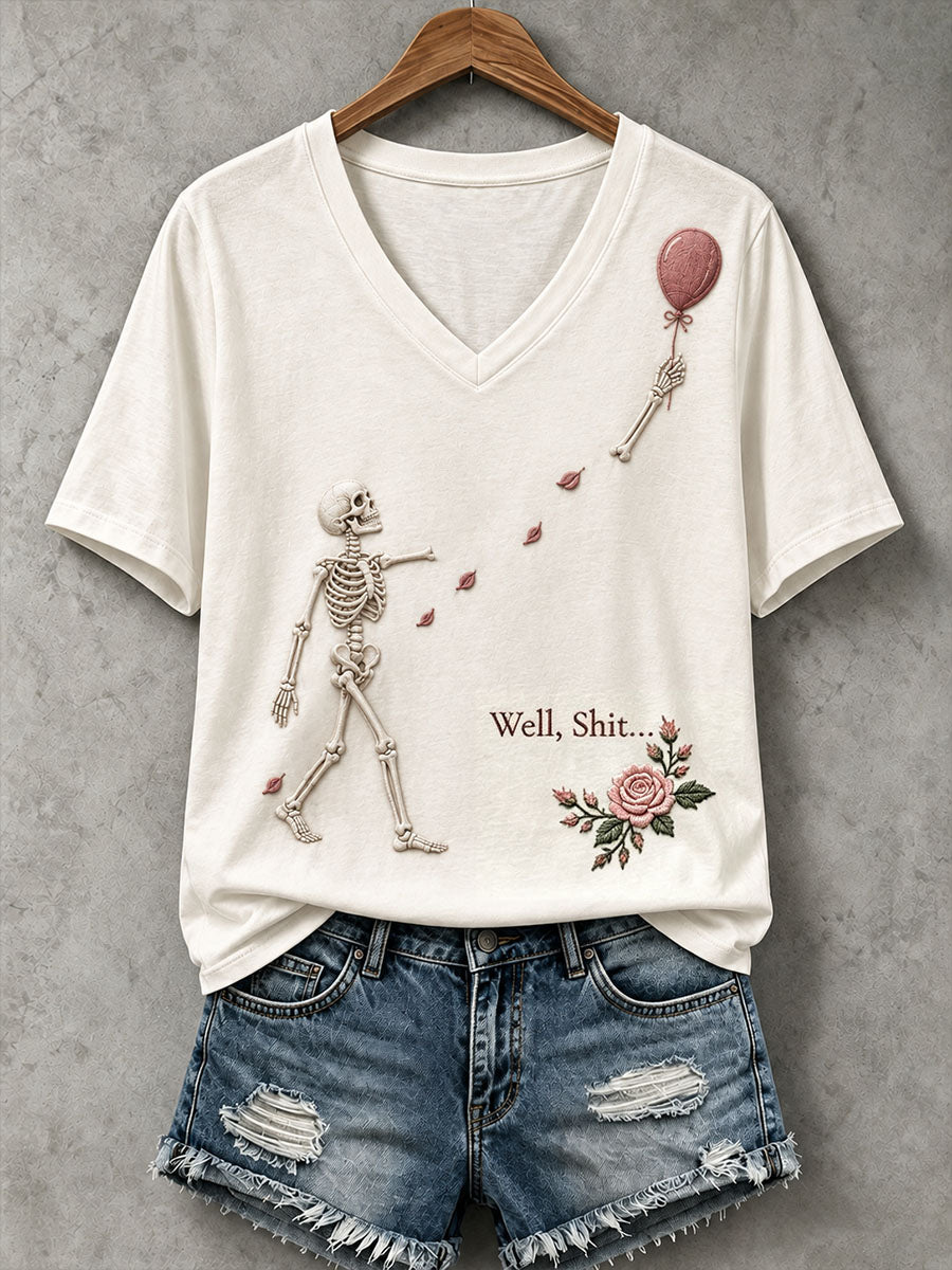 Women's Funny Skeleton T-Shirt