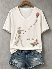 Women's Funny Skeleton T-Shirt