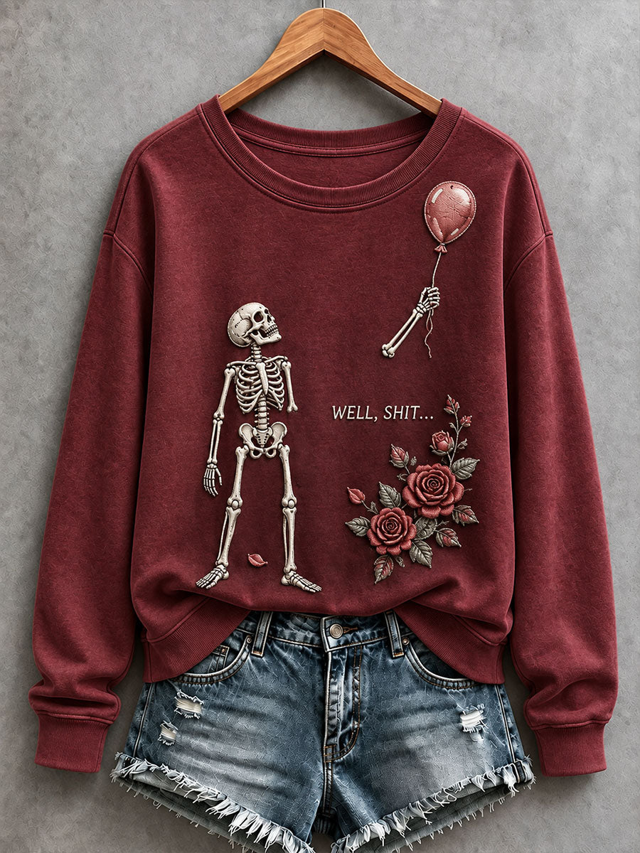 Women's Funny Skeleton Sweatshirt
