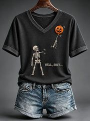 Women's Funny Skeleton T-Shirt