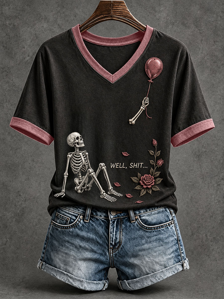 Women's Funny Skeleton T-Shirt