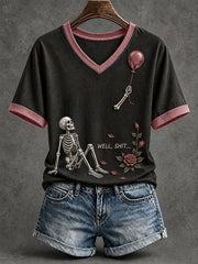 Women's Funny Skeleton T-Shirt