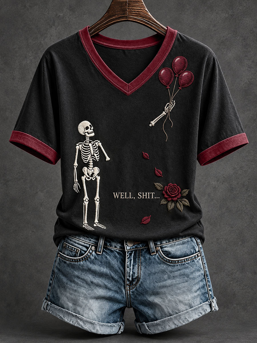 Women's Funny Skeleton T-Shirt