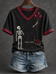 Women's Funny Skeleton T-Shirt