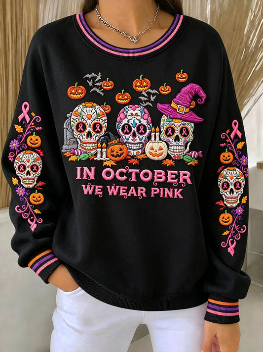 Women's "In October We wear pink" Breast Cancer Awareness Sweatshirts