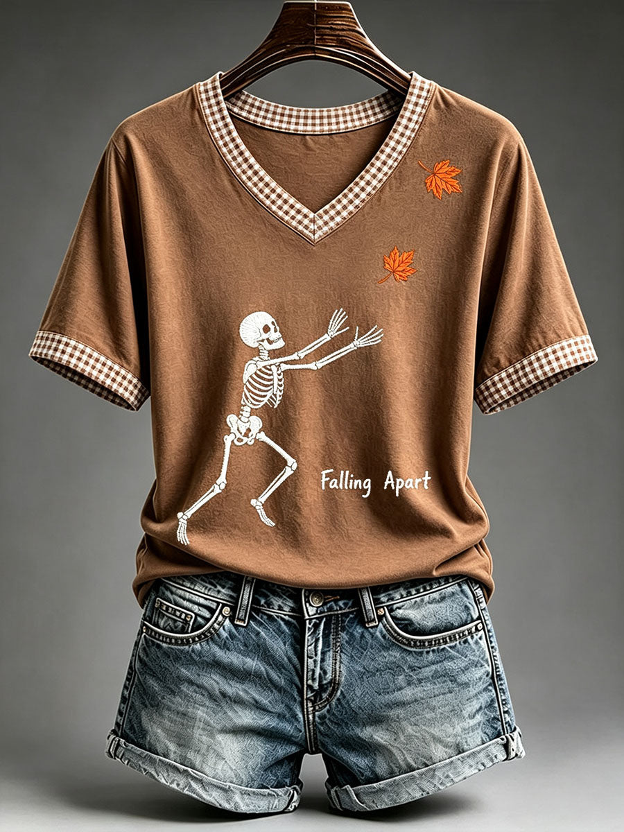 Women's Fall Skeleton T-Shirt