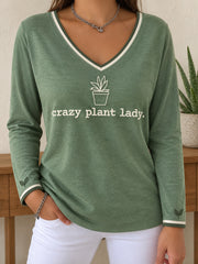 Women's Plants Lover Art Printed T-shirt