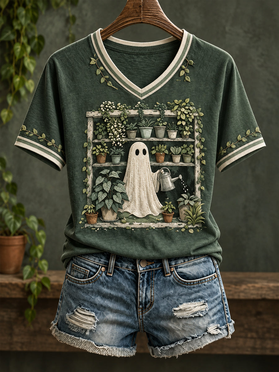 Women's Plants Lover Art Printed T-shirt