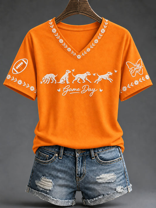 Women's Tennessee Football Game Day Casual T-shirt