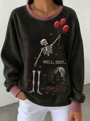 Women's Funny Skeleton Sweatshirt